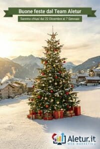 Aletur - auguri di buon natale Chiusura natalizia Aletur e auguri di Natale